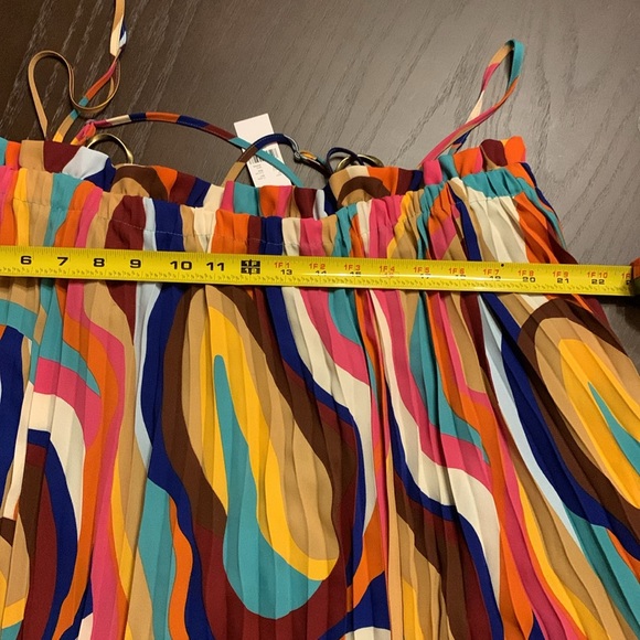 New Danielle Union women’s dress pleated colorful flowy loose size XL retro - Picture 15 of 16